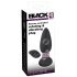 Vibrator anal rotativ cu perle și radio, Black Velvet, cu baterii (negru) 