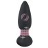 Vibrator anal rotativ cu perle și radio, Black Velvet, cu baterii (negru) 