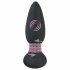 Catifea Neagră - vibrator anal cu bile rotative, radio comandat, cu acumulator (negru)