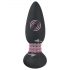 Catifea Neagră - vibrator anal cu bile rotative, radio comandat, cu acumulator (negru)