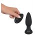 Vibrator anal rotativ cu perle și radio, Black Velvet, cu baterii (negru) 