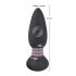 Velvet Negru - vibrator anal cu mărgele rotative (negru)