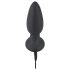 Velvet Negru - vibrator anal cu mărgele rotative (negru)