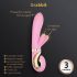 G-Vibe GRabbit - vibrator cu acumulator, 3 motoare, punct G (roz)