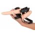 You2Toys - Strap-On - Vibrator dublu cu acumulator (natural) 