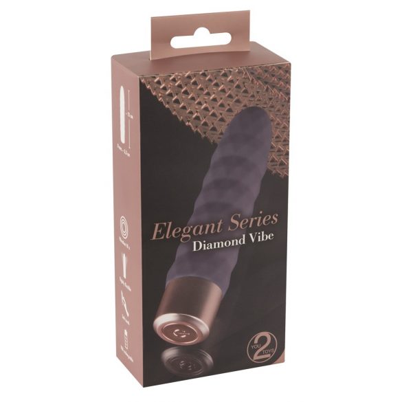 You2Toys Elegant Diamond - vibrator tip tijă cu acumulator (mov închis) 