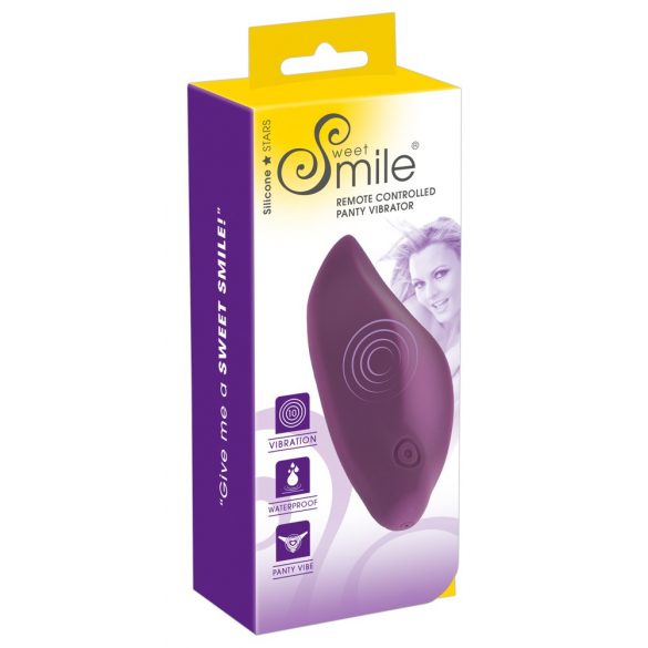 Vibrator clitoridian rezistent la apă, cu acumulator, radio - SMILE Panty (mov) 