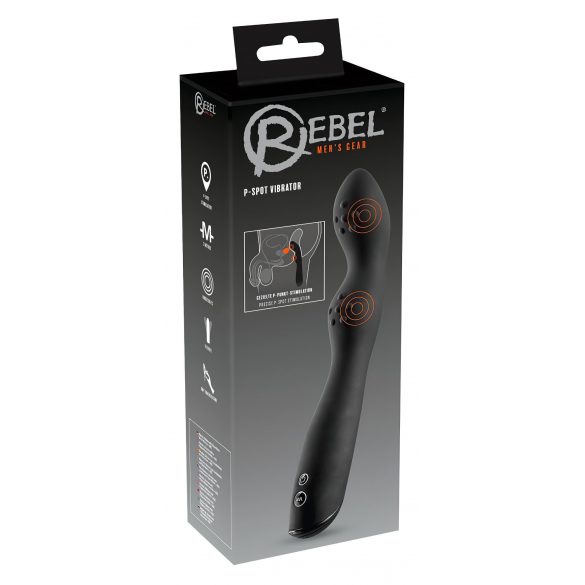 Vibrator Prostata Rebel P-Spot cu Două Motoare (Negru) 