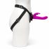 Vibrator strap-on Happyrabbit cu urechi de iepure (mov) 