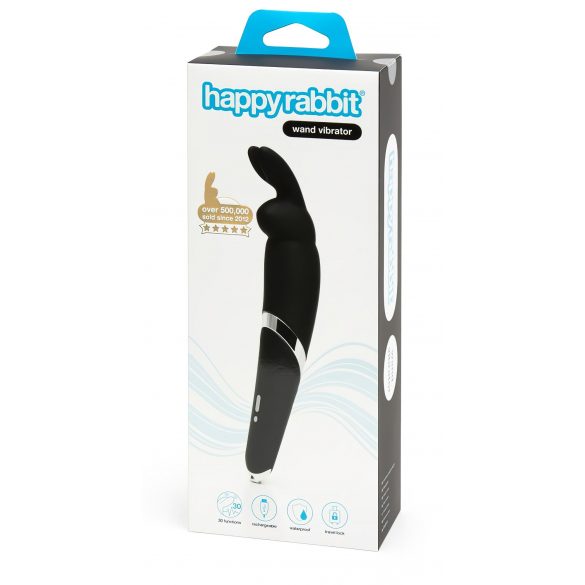 Vibrator masaj Happyrabbit - cu acumulator, negru 