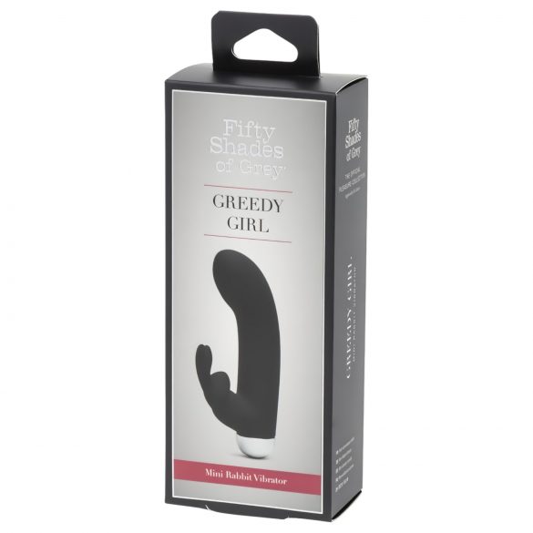 Vibrator Greedy Girl cu stimulator clitoridian - negru 