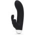 Vibrator Greedy Girl cu stimulator clitoridian - negru 