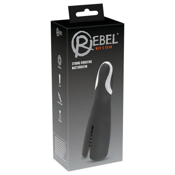 Rebel Strong - vibrator glans cu acumulator (negru)