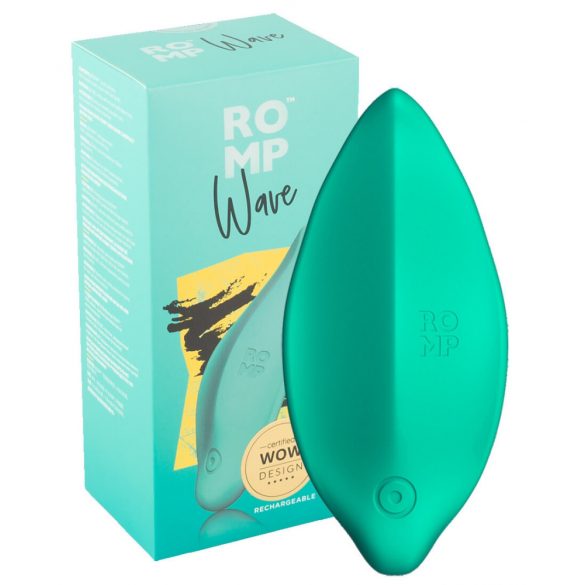 ROMP Wave - vibrator clitoridian rezistent la apă, cu acumulator (verde) 