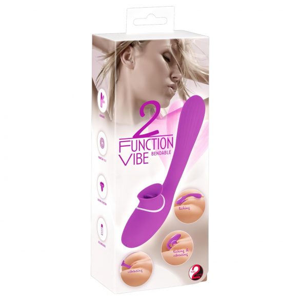 You2Toys - Vibrator cu 2 funcții pentru clitoris și vaginal - reîncărcabil (mov) 