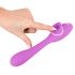 You2Toys - Vibrator cu 2 funcții pentru clitoris și vaginal - reîncărcabil (mov) 