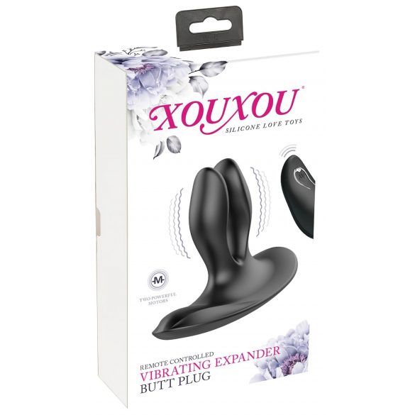 XOUXOU - vibrator anal cu două brațe, reîncărcabil (negru)