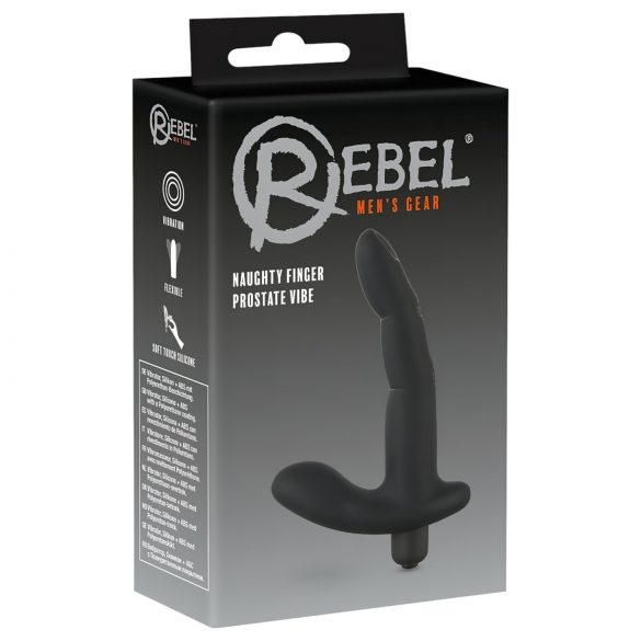 Degetul Obraznic Rebel - vibrator pentru prostată (negru)