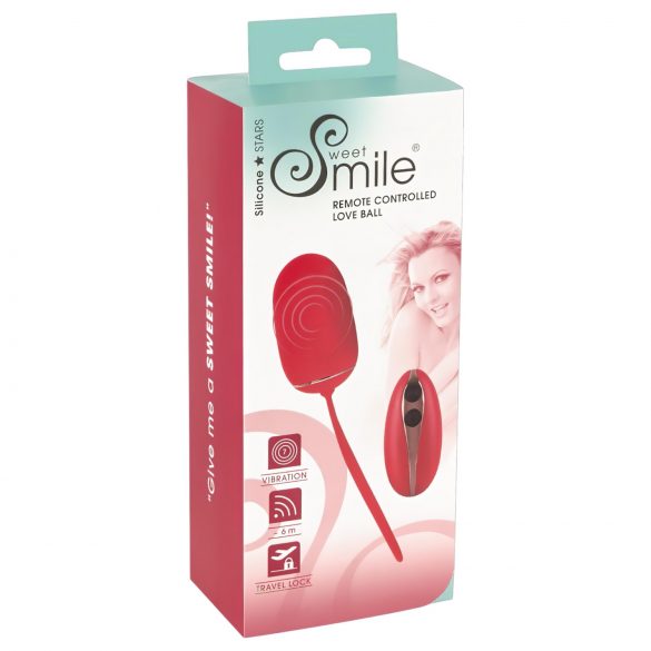 SMILE Love Ball - ou vibrator cu radio și baterie (roșu) 