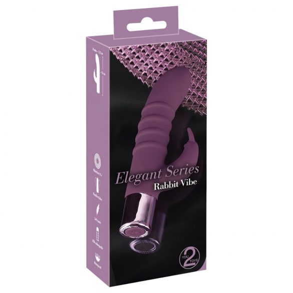 Vibrator G-spot cu stimulator clitoridian și acumulator - violet 