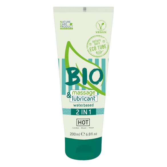 HOT Bio 2IN1 - gel lubrifiant și de masaj pe bază de apă (200ml) 