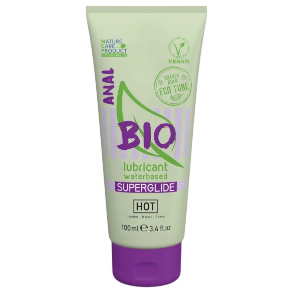 HOT BIO Superglide Anal - lubrifiant anal vegan pe bază de apă (100ml)