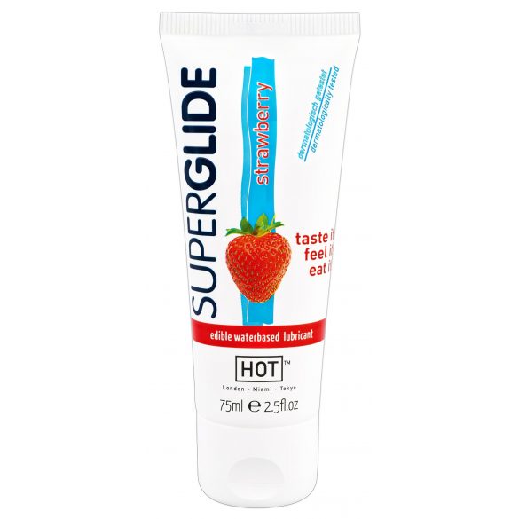 HOT Superglide Căpșuni - lubrifiant comestibil (75ml)