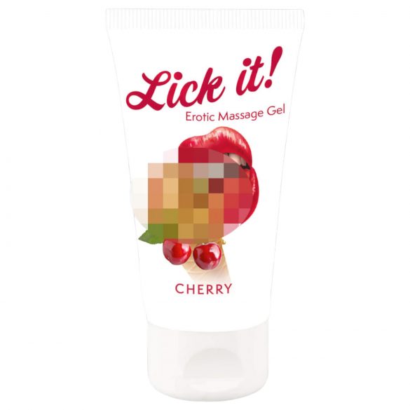 Lick it! - Lubrifiant comestibil 2 în 1 cu aromă de cireșe (50ml) 