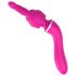 Vibrator și masajer 2 în 1 cu cap schimbabil pentru punctul G (roz) 