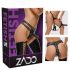 ZADO - lenjerie din piele cu 2 dildo-uri interne (negru)  - L/XL