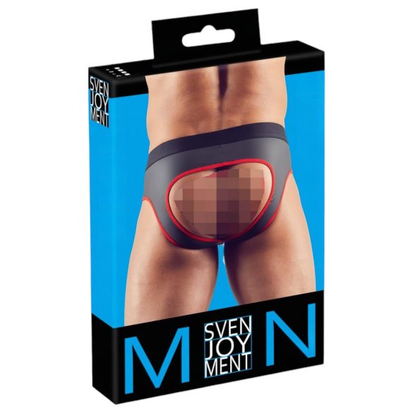 Svenjoyment - Jockstrap deschis (negru-roșu) 