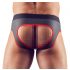 Svenjoyment - Jockstrap deschis (negru-roșu)  - XL