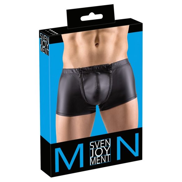 Svenjoyment - boxer mat cu fermoar și strasuri (negru)  - M