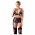 Cottelli Plus Size - Set lenjerie din dantelă (negru) 