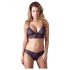 Cottelli - Set sutien din dantelă cu flori (mov) - XL