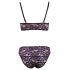 Cottelli - Set sutien din dantelă cu flori (mov) - XL