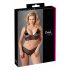 Cottelli Plus Size - set sutien din dantelă fină (negru) 