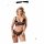 Cottelli Plus Size - set sutien din dantelă fină (negru)  - XXXXL