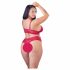 Set sutien din dantelă moale Cottelli, mărime mare (roșu)  - 2XL