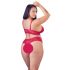 Set sutien din dantelă moale Cottelli, mărime mare (roșu)  - 3XL