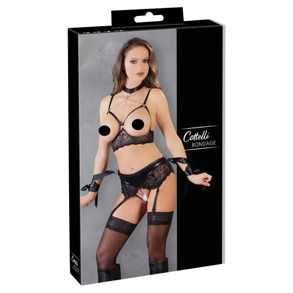 Set de lenjerie intimă dantelată Cottelli Bondage (5 piese) 