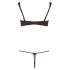 Cottelli - set sutien brodat strălucitor (negru) 