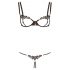 Cottelli - set sutien brodat strălucitor (negru)  - M