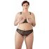 Set de sutien cu perle Cottelli Plus Size (negru) 