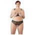 Set de sutien cu perle Cottelli Plus Size (negru) 