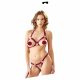 Cottelli - set sutien deschis cu inele metalice (burgund) 