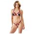 Cottelli - set sutien deschis cu inele metalice (burgund) 