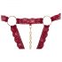 Cottelli - set sutien deschis cu inele metalice (burgund) 