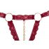 Cottelli - set sutien deschis cu inele metalice (burgund)  - M/L