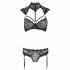 Cottelli - Set sutien cu dantelă și guler (negru)  - 80B/M